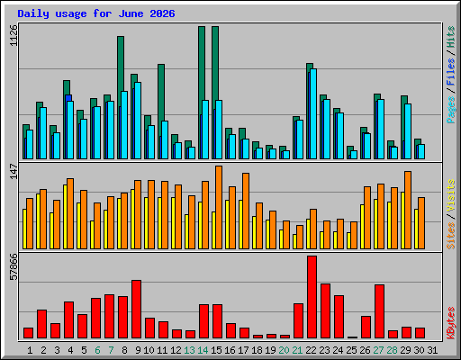 Daily usage for June 2026