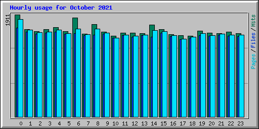 Hourly usage for October 2021