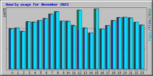 Hourly usage for November 2023