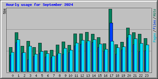 Hourly usage for September 2024
