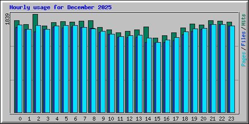 Hourly usage for December 2025