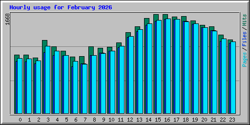 Hourly usage for February 2026