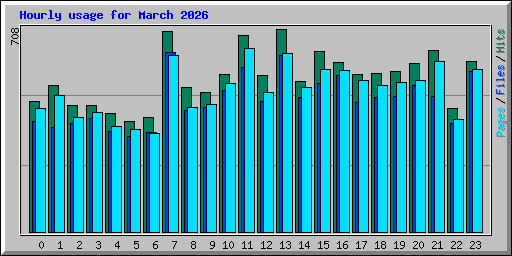 Hourly usage for March 2026