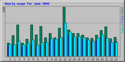 Hourly usage for June 2026